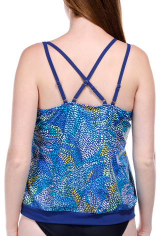 Thumbnail 6: Free Country Free Country Womens Double Strap Tankini Top 