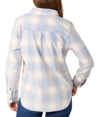Thumbnail 2: FLAG AND ANTHEM Womens Plaid Long Sleeve Pocket Shirt 