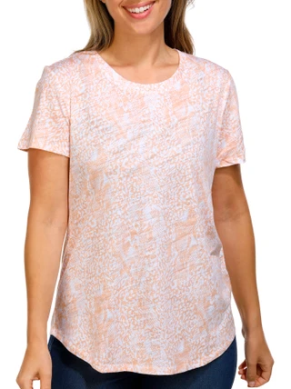 Thumbnail 2: Blue Sol Blue Sol Womens Short Sleeve Modern Animal Luxey Scoop Top 