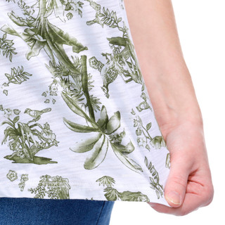 Thumbnail 2: Blue Sol Blue Sol Womens Luxey Peacock Toile Print Scoop Tank Top 