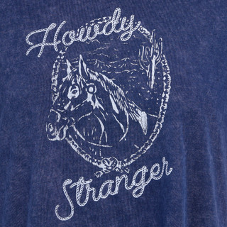 Thumbnail 4: FLAG AND ANTHEM Flag and Anthem Womens Howdy Stranger Acid Wash Tee 