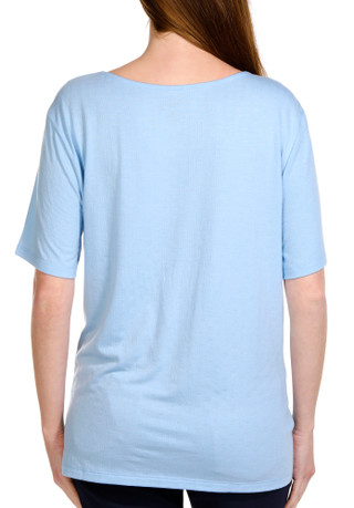 Thumbnail 2: Coral Bay Coral Bay Womens Keyhole Ring Short Sleeve Top 