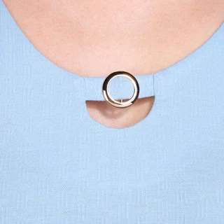 Thumbnail 3: Coral Bay Coral Bay Womens Keyhole Ring Short Sleeve Top 