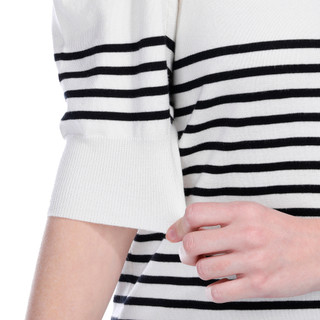 Thumbnail 4: RACHEL ROY Rachel Roy Womens Short Sleeve Striped V Neck Sweater 