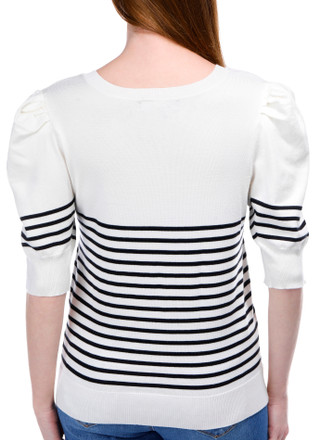 Thumbnail 6: RACHEL ROY Rachel Roy Womens Short Sleeve Striped V Neck Sweater 