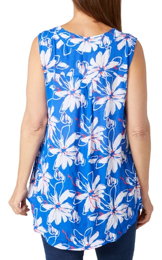 Thumbnail 4: Coral Bay Coral Bay Womens Sleeveless Floral Top 
