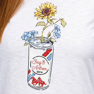 Thumbnail 4: FLAG AND ANTHEM Flag and Anthem Womens Short Sleeve Flower Brew Slub Tee 