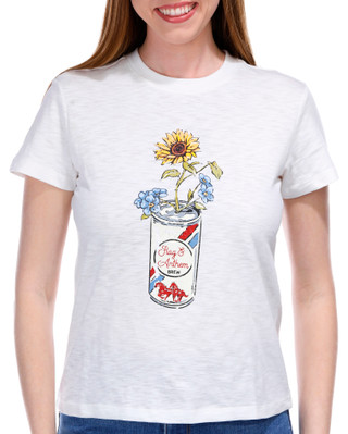 Thumbnail 1: FLAG AND ANTHEM Flag and Anthem Womens Short Sleeve Flower Brew Slub Tee 