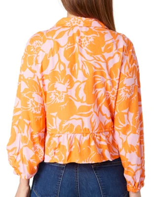 Thumbnail 4: GEMMA & JANE Gemma & Jane Womens Long Sleeve Tie Front Ruffled Shirt 