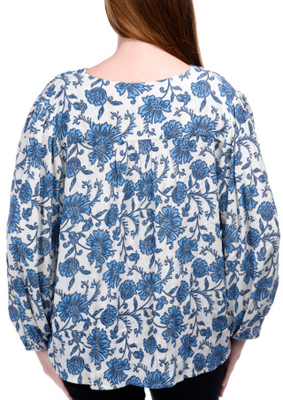 Thumbnail 6: BUNULU Bunulu Womens Long Sleeve Metallic Floral Buttoned Top 