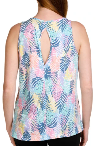 Thumbnail 4: Brisas Brisas Womens Printed Keyhole Back Tank Top 