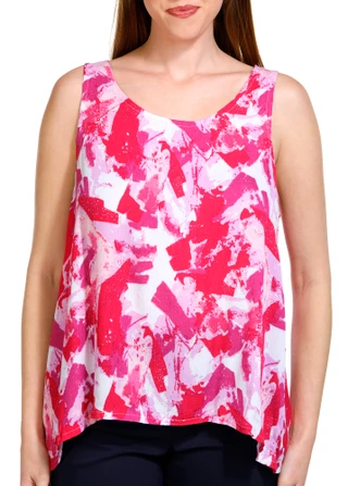 Thumbnail 2: Coral Bay Coral Bay Womens Button Back Detail Printed Top 