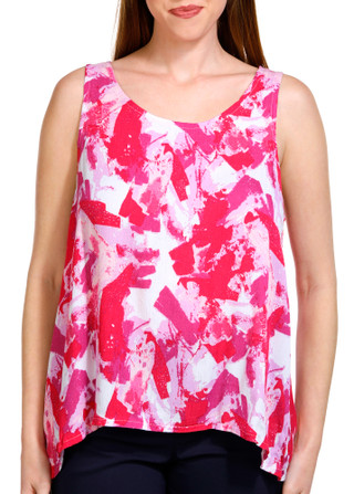 Thumbnail 1: Coral Bay Coral Bay Womens Button Back Detail Printed Top 