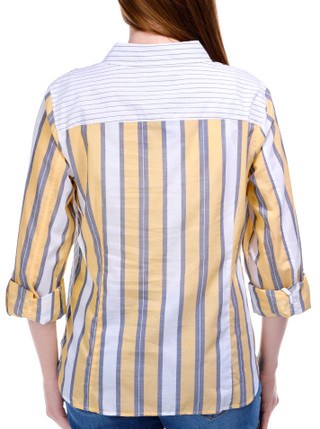 Thumbnail 6: Nautica Nautica Womens Bay Stripe Roll Tab Top 