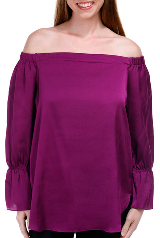 Thumbnail 2: DKNY DKNY Womens Off The Shoulder Ruffle Top 