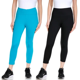 Thumbnail 1: 90 DEGREE BY REFLEX 90 Degree By Reflex Womens 2 Pk Solid Basic Capri Leggings 