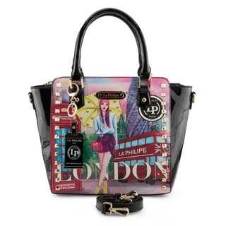 Thumbnail 1: LA PHILIPE La Philipe Umbrella In London Trapeze Tote Handbag 