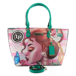 Thumbnail 1: LA PHILIPE La Philipe Miami Pink Beauty Large Tote Handbag 