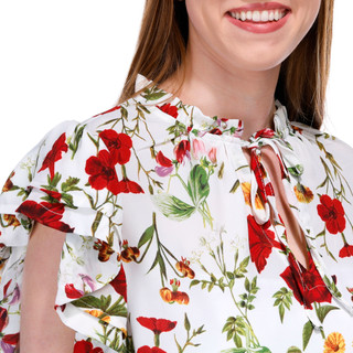 Thumbnail 4: ALEX + LILI Alex + Lili Womens Floral Short Ruffle Sleeve Top 