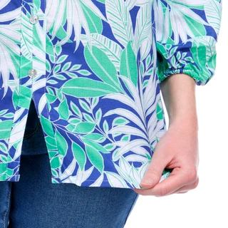 Thumbnail 4: NUCO Nuco Womens Printed Button Front 3/4 Sleeve Top 