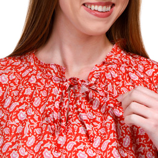 Thumbnail 4: Blue Sol Blue Sol Womens Floral Ruffle Sleeve Top 