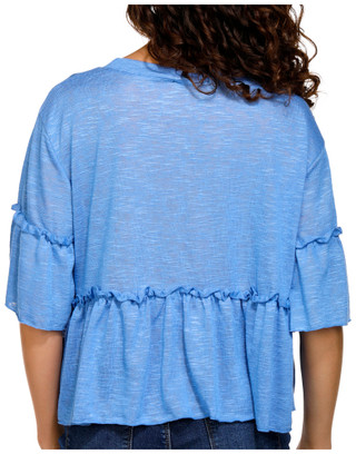 Thumbnail 2: DISCREET Discreet Juniors Ruffle Peplum Top 