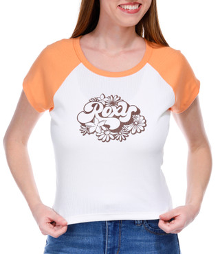 Thumbnail 5: ROXY Roxy Juniors Groovy Logo Tee 