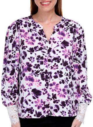 Thumbnail 2: Nicole Miller Nicole Miller Womens Buttoned Long Sleeve Top 