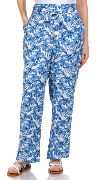 Thumbnail 2: BUNULU Bunulu Womens Print Wide Leg Pull On Pants 