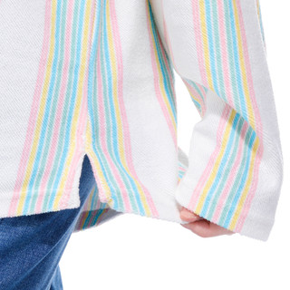 Thumbnail 10: EXIST Exist Juniors Striped Baja Seafoam Hoodie 