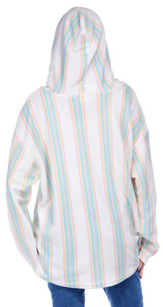 Thumbnail 12: EXIST Exist Juniors Striped Baja Seafoam Hoodie 
