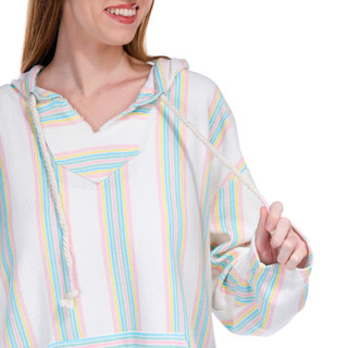 Thumbnail 4: EXIST Exist Juniors Striped Baja Seafoam Hoodie 