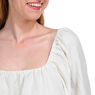 Thumbnail 2: BUNULU BUNULU Womens Short Sleeve Off the Shoulder Peplum Top 
