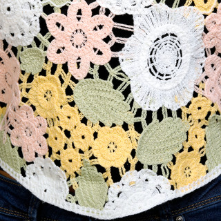 Thumbnail 3: Jolie & Joy Jolie & Joy Juniors Floral Crochet Crop Top 