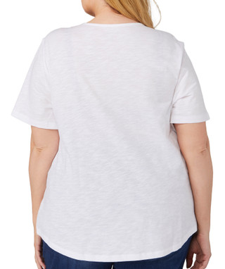 Thumbnail 2: Coral Bay Coral Bay Plus Seed Palm V-Neck Top 