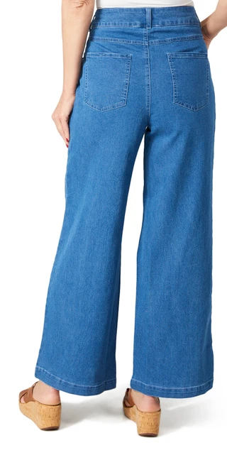 Thumbnail 2: BUNULU Bunulu Womens Wide Leg Denim Pants 