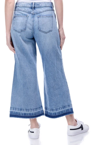 Thumbnail 6: Rewash Rewash Juniors Mid Rise Crop Wide Leg Jeans 