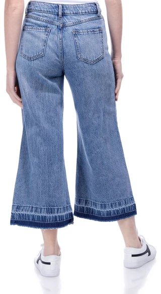 Thumbnail 6: Rewash Rewash Juniors Mid Rise Crop Wide Leg Jeans 