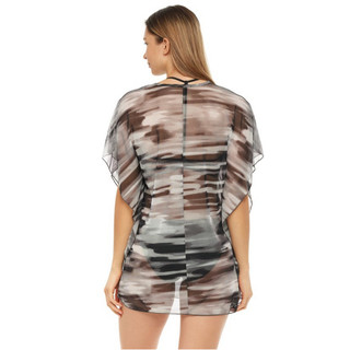 Thumbnail 4: Jordan Taylor Womens V Neck Mesh Caftan Cover Up 
