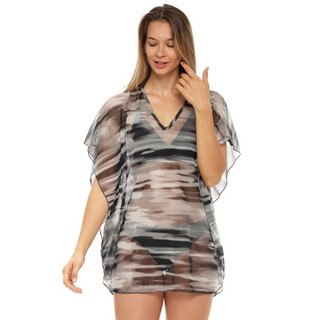 Thumbnail 2: Jordan Taylor Womens V Neck Mesh Caftan Cover Up 