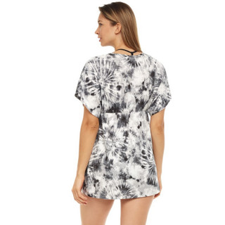 Thumbnail 4: Jordan Taylor Womens Tie Dye Dolman Sleeve V Neck Cover Up Tunic 
