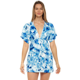 Thumbnail 1: Jordan Taylor Womens Tie Dye Dolman Sleeve V Neck Cover Up Tunic 