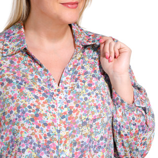 Thumbnail 12: ZAC AND RACHEL Zac and Rachel Plus Long Sleeve Tie Front Slub Top 