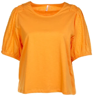 Thumbnail 1: Kaktus Kaktus Plus Short Sleeve Slub Knit Textured Top 