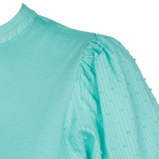 Thumbnail 3: Kaktus Kaktus Plus Short Sleeve Slub Knit Textured Top 