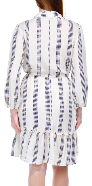 Thumbnail 4: Absolutely Famous Absolutely Famous Womens Long Sleeve Dotted Stripe Dress 