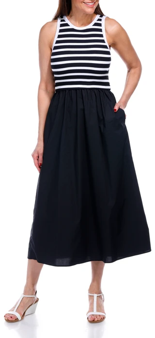 Thumbnail 4: Ellen Tracy Ellen Tracy Womens Sleeveless Mixed Media Skirt Dress 