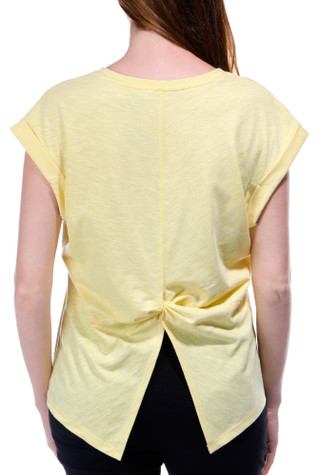 Thumbnail 4: Brisas Brisas Womens Roll Cuff Sleeve Knot Split Back Top 