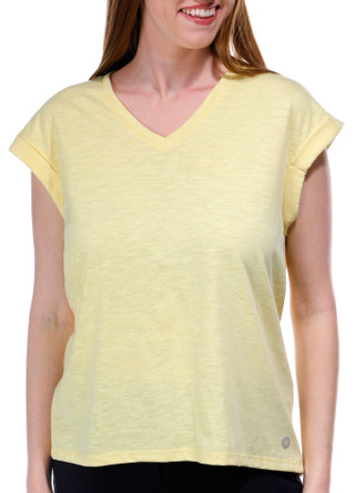 Thumbnail 6: Brisas Brisas Womens Roll Cuff Sleeve Knot Split Back Top 