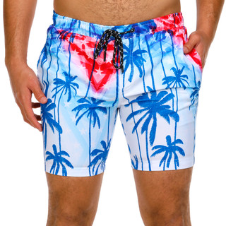 Thumbnail 1: Distortion Distortion Men's Palms Printed Swim Shorts 
